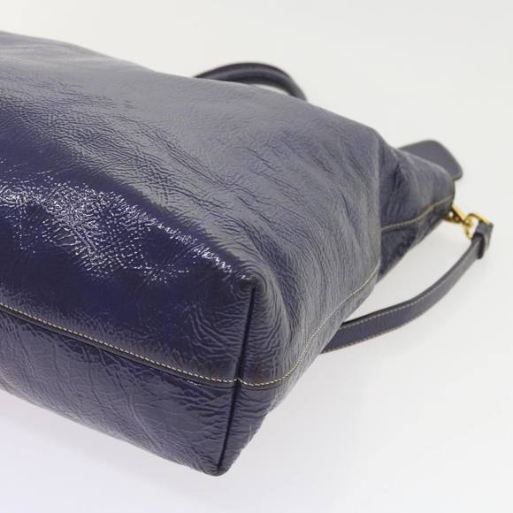 PRADA Hand Bag Enamel 2way Purple Auth 56587 - Picture 16 of 16